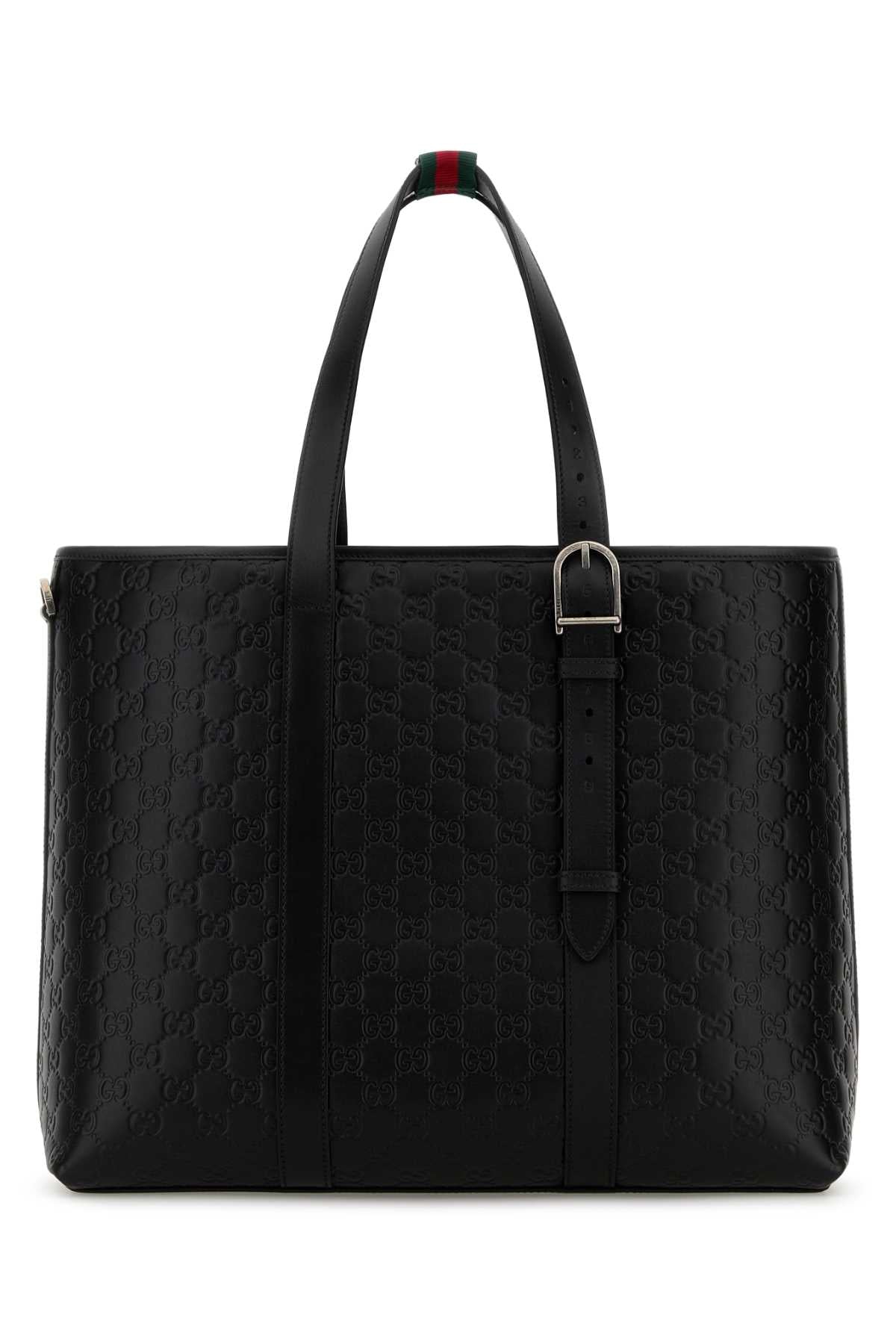 GUCCI TOTE BAG For Men Exterior: 100% Leather Lining: 100% Fabric Finishing: Silver metal