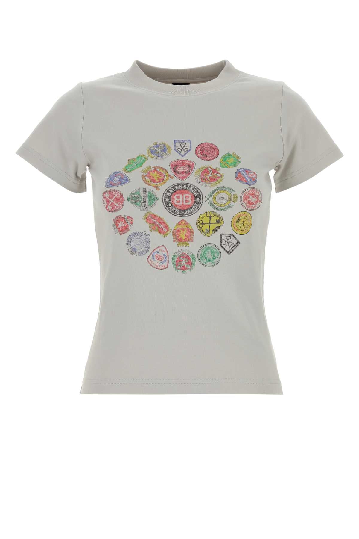 BALENCIAGA FITTED T-SHIRT For Women Exterior: 100% Cotton