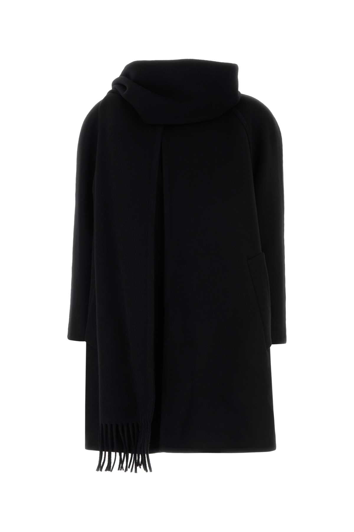 BALENCIAGA SCARF MIDI COAT For Women Exterior: 100% Cashmere