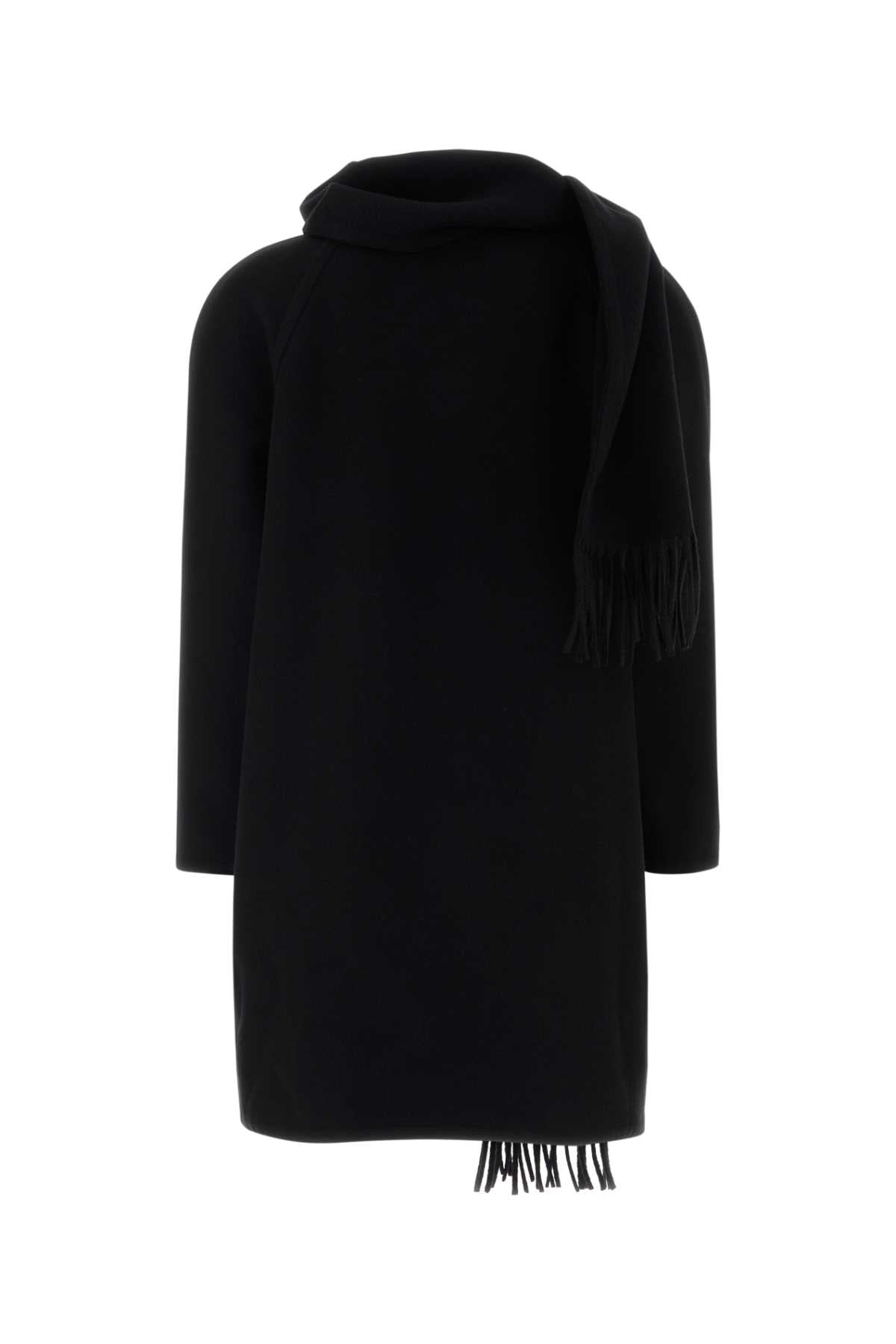 BALENCIAGA SCARF MIDI COAT For Women Exterior: 100% Cashmere