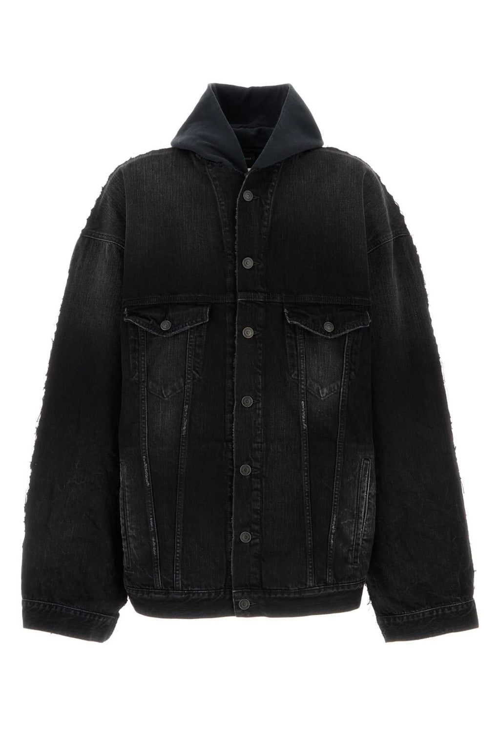 BALENCIAGA HYBRID HOODED JACKET For Men Exterior 1: 100% Cotton Exterior 2: 100% Cotton