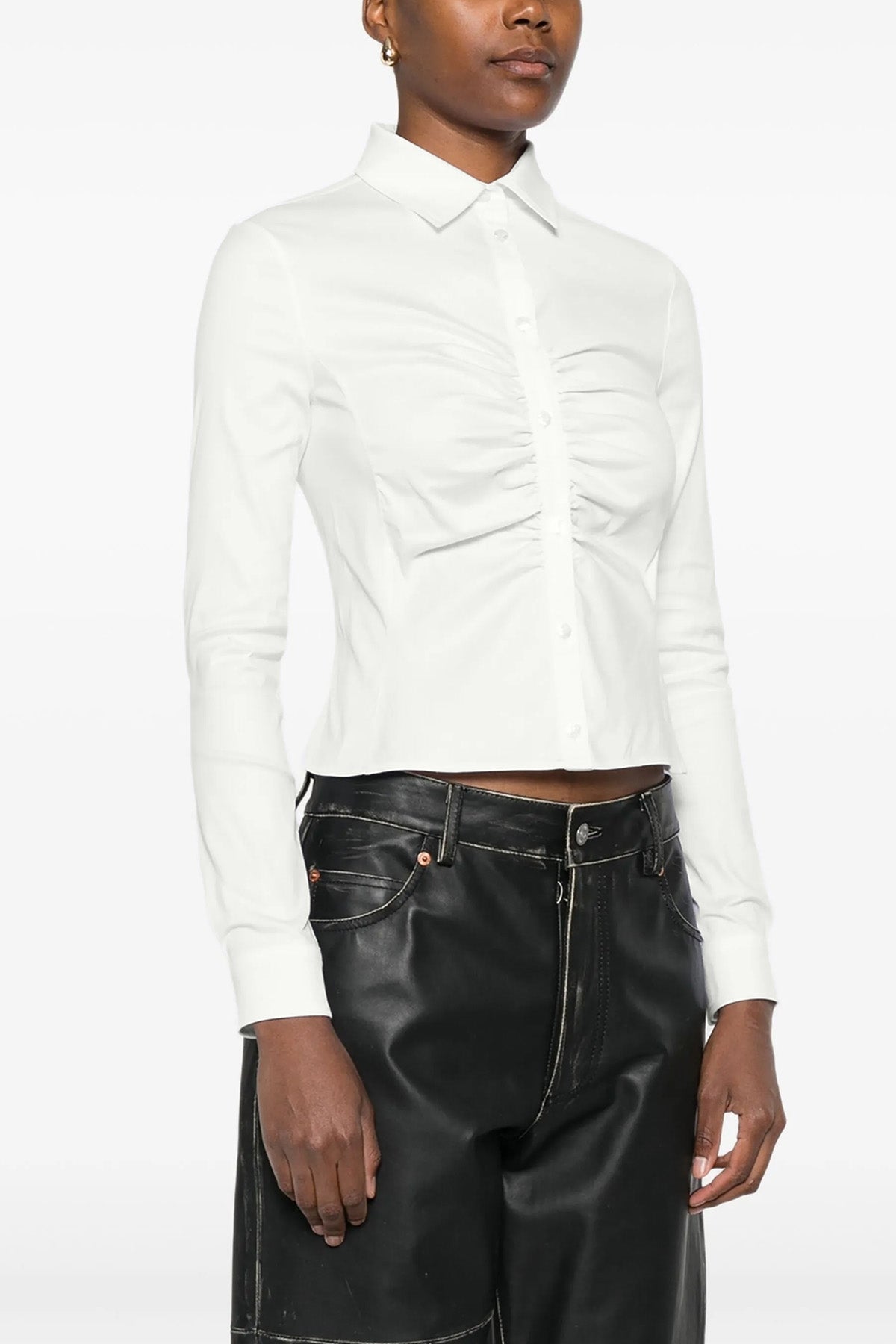 BALENCIAGA Curling shirt For Women 90% cotton 8% polyamide 2% elastane