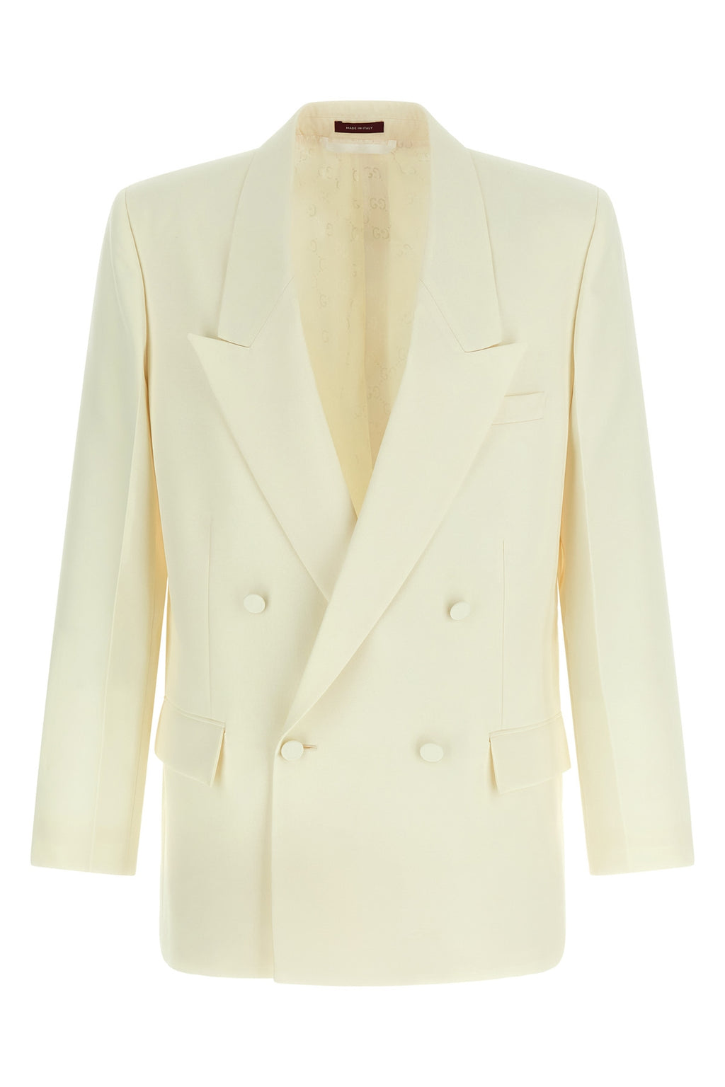 GUCCI Double-breasted technical Panama blazer For Men 100% polyester
