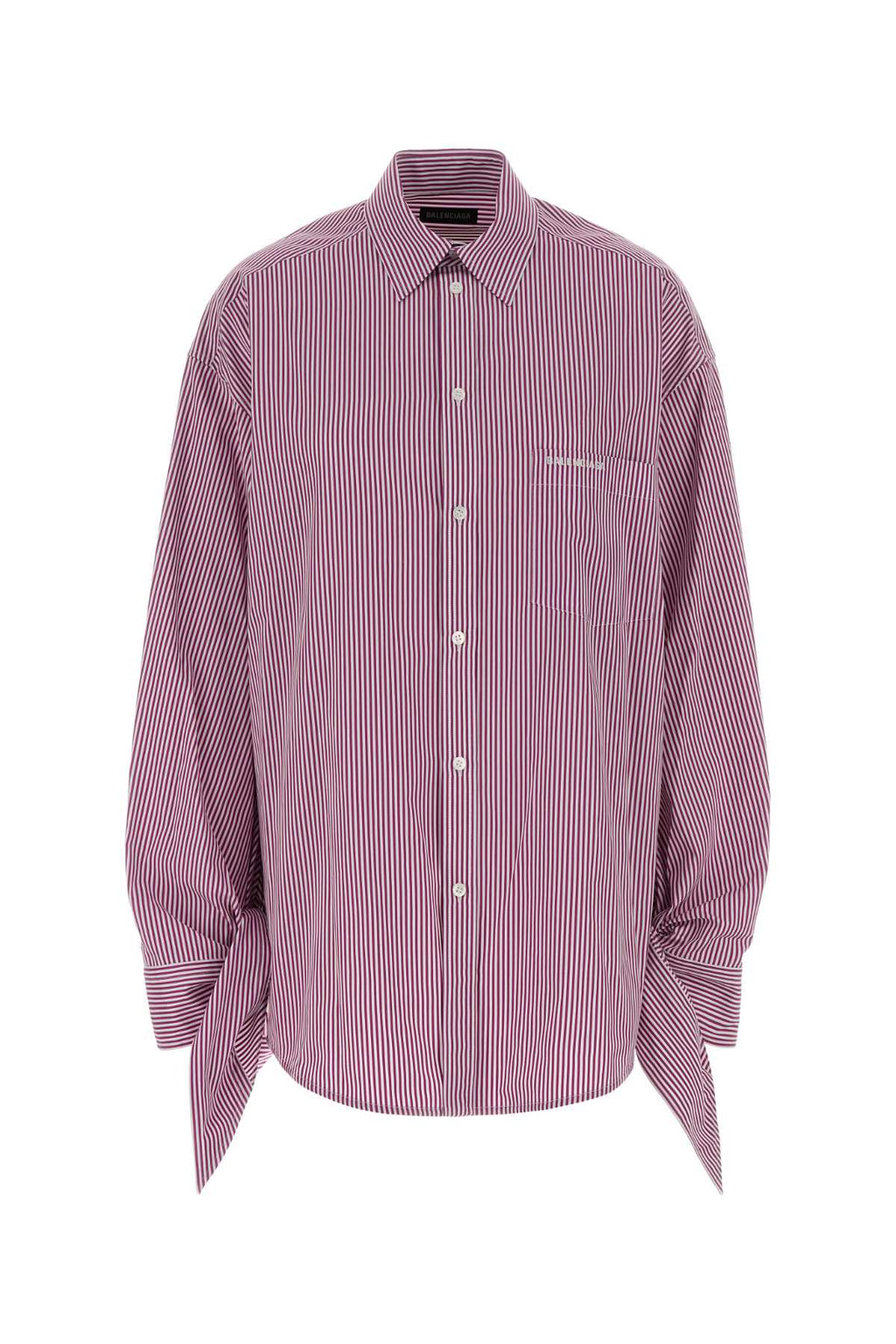 BALENCIAGA KNOTTED CUFF BLOUSE For Women Exterior: 100% Cotton
