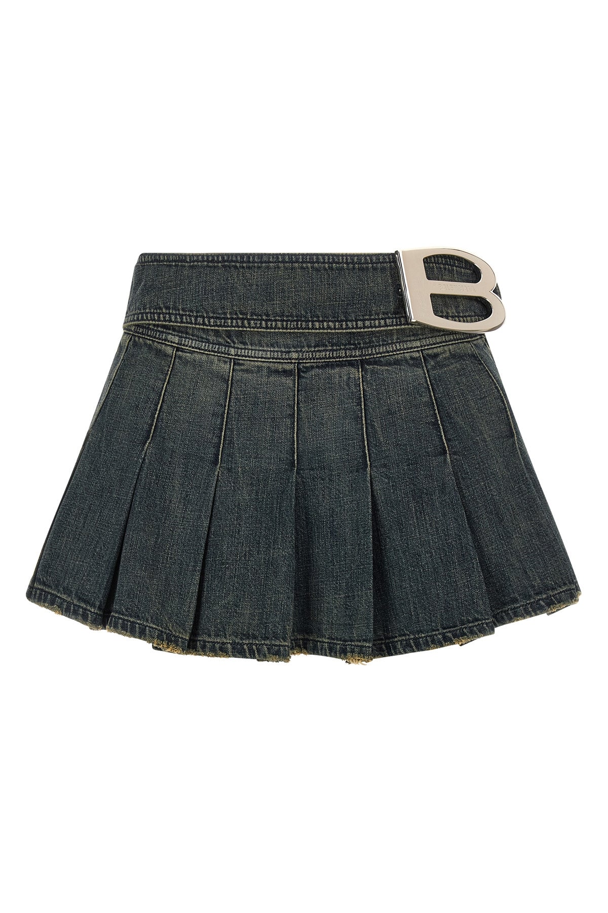BALENCIAGA 'Buckle Pleated' skirt For Women 100% cotton
