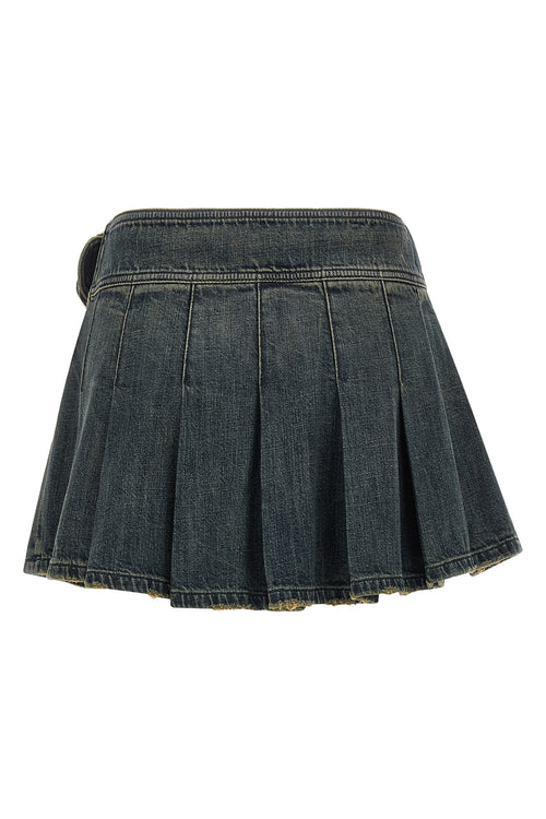 BALENCIAGA 'Buckle Pleated' skirt For Women 100% cotton