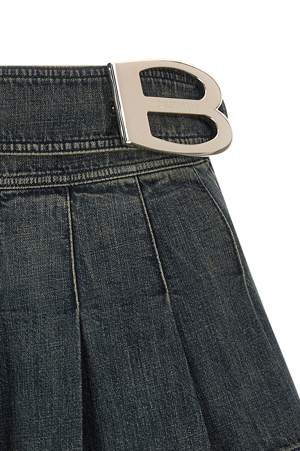 BALENCIAGA 'Buckle Pleated' skirt For Women 100% cotton