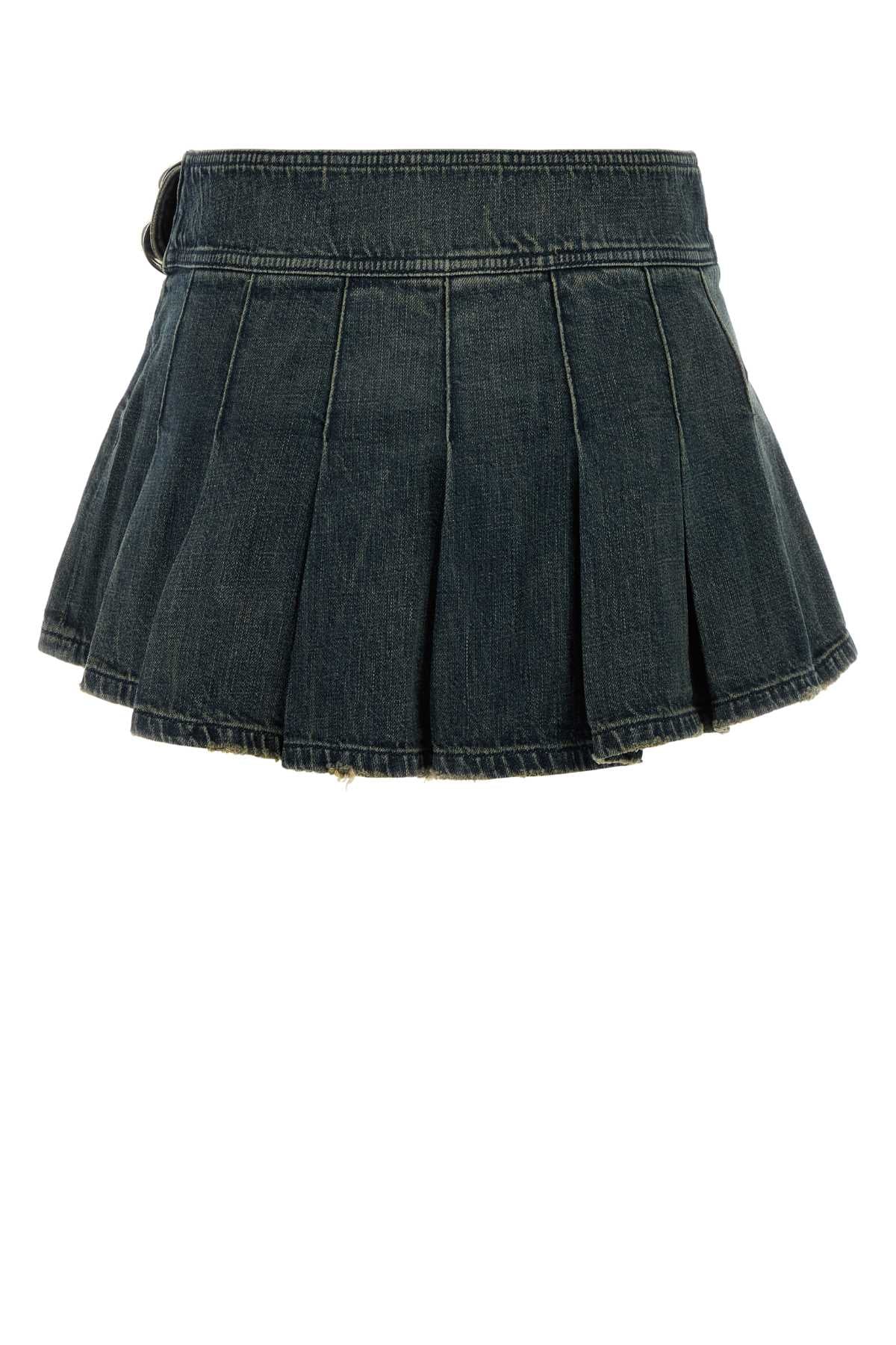 BALENCIAGA BUCKLE PLEATED SKIRT For Women Exterior: 100% Cotton