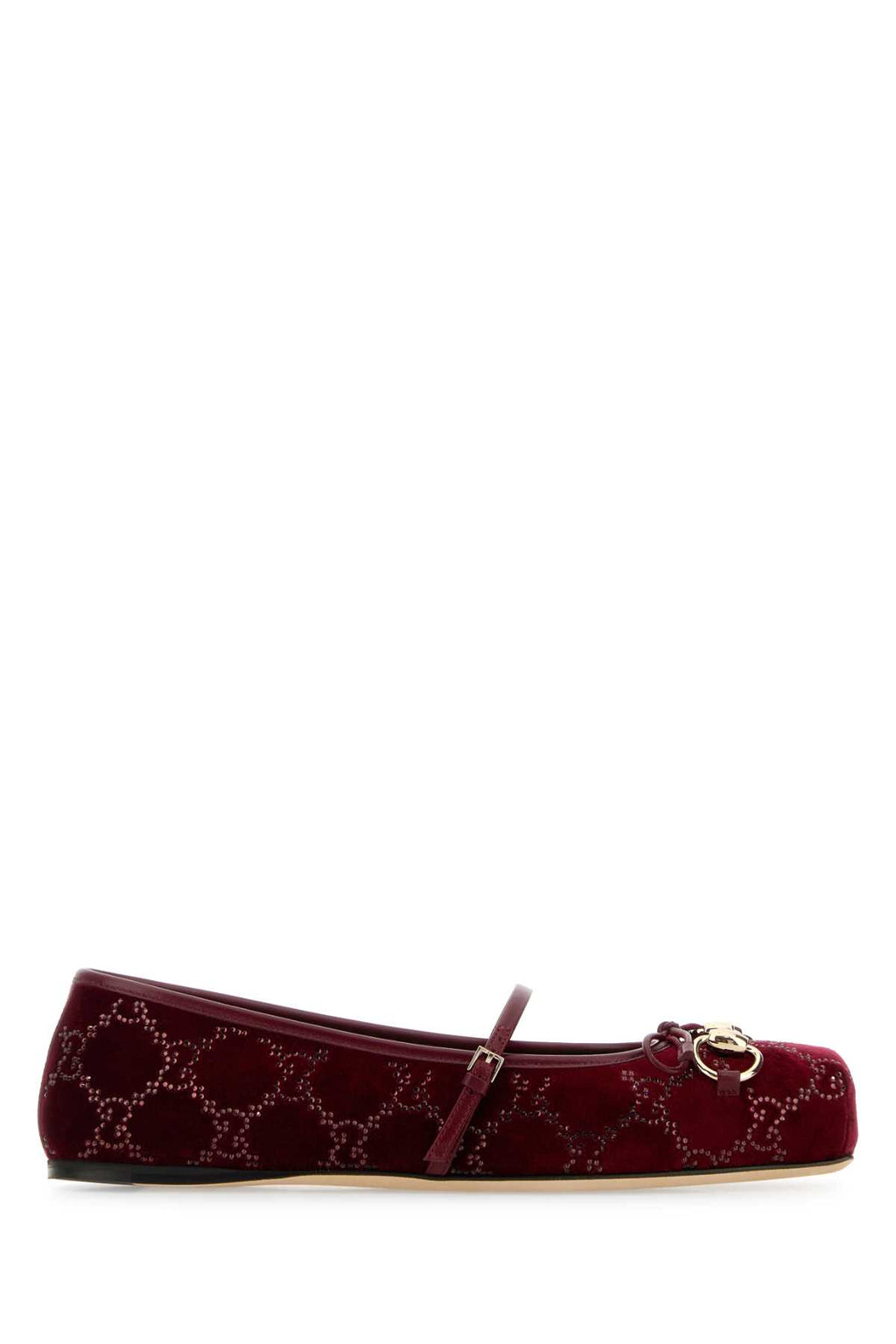 GUCCI FABRIC UPPER AND LEATHER SOLE BALLET For Women Exterior: 100% Fabric Interior: 100% Leather Sole: Leather