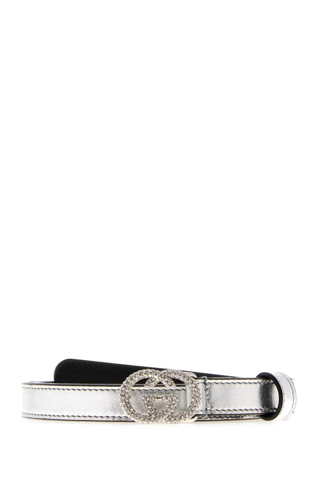 GUCCI WBELT W.15 VERNICE CRYSTAL/STR For Women Exterior: 100% Nappa leather Finishing: Silver metal