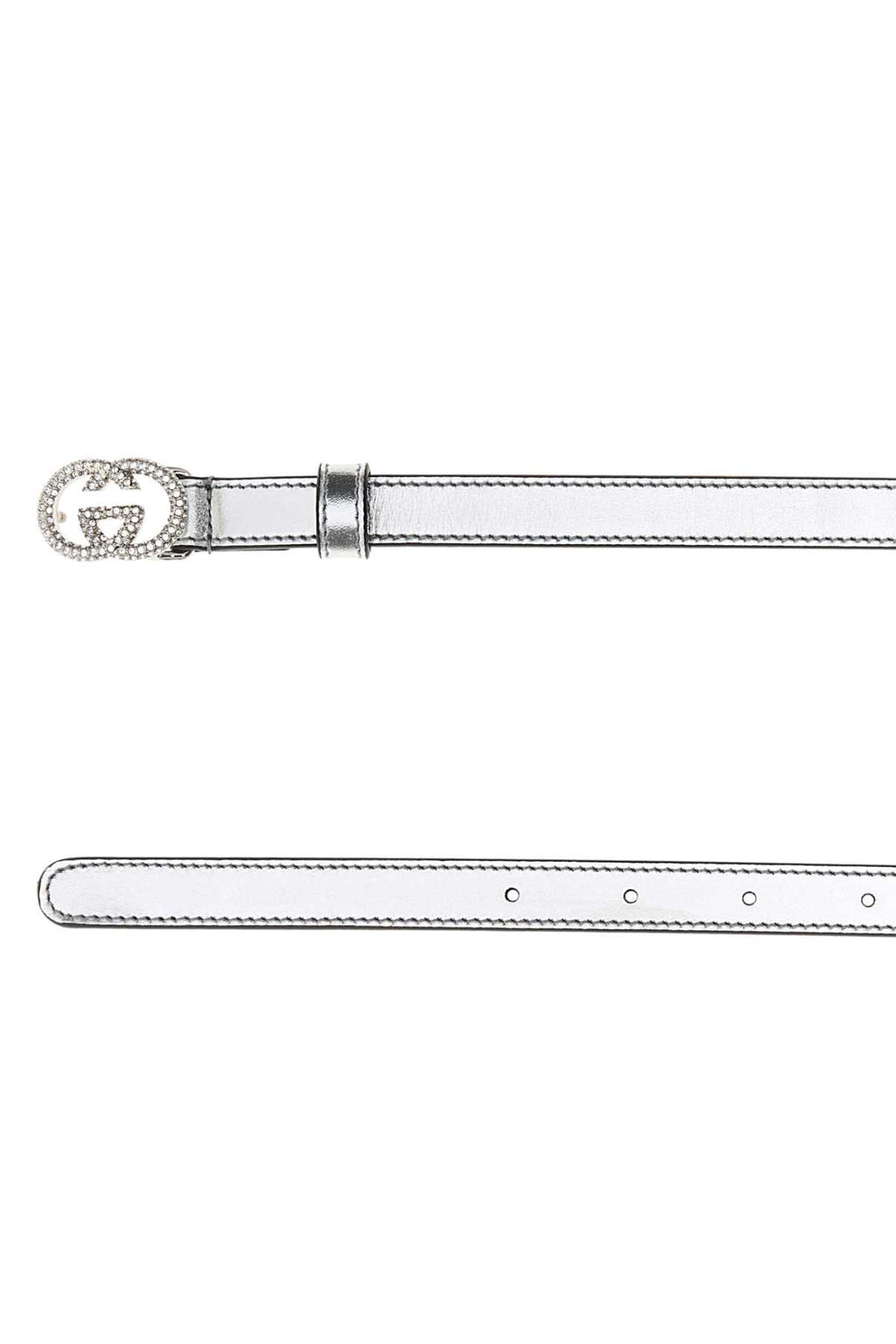 GUCCI WBELT W.15 VERNICE CRYSTAL/STR For Women Exterior: 100% Nappa leather Finishing: Silver metal