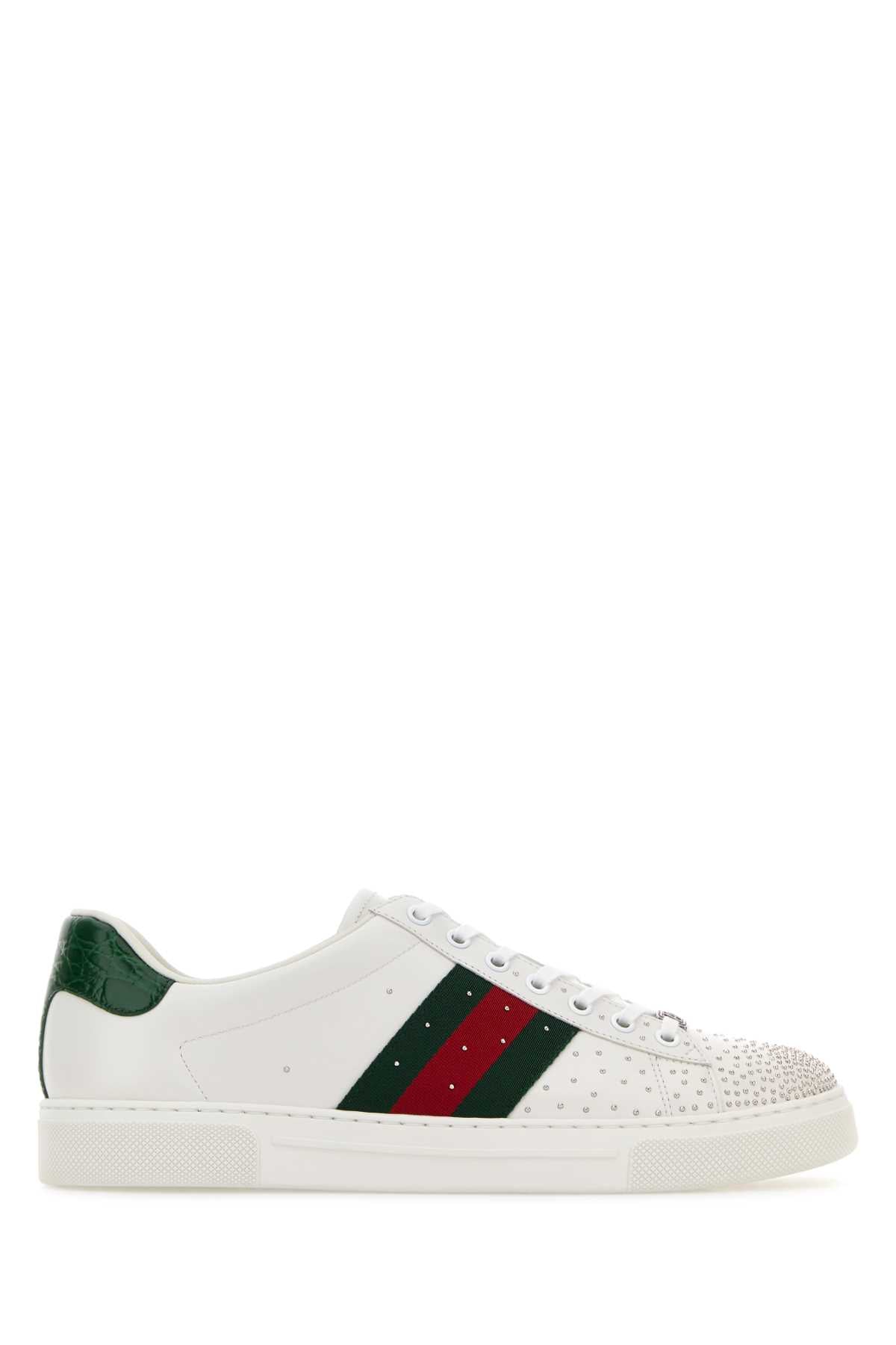GUCCI LEATHER UPPER AND RUBBER SOLE SNEAKER For Men Exterior: 100% Leather Interior: 100% Leather Sole: Rubber
