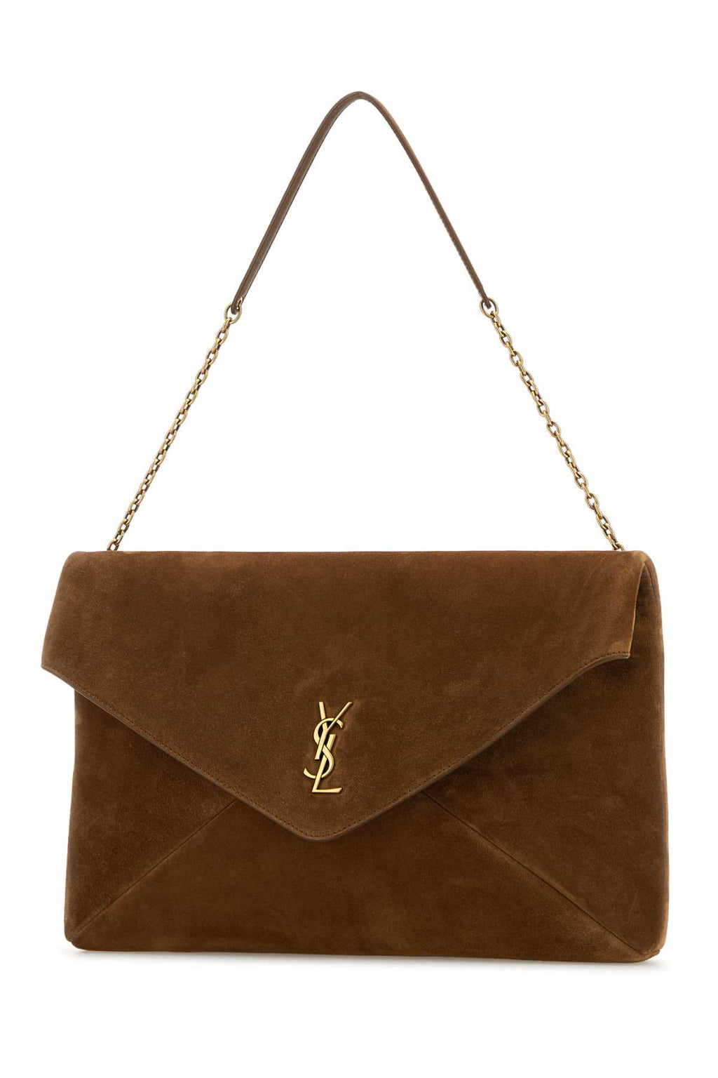 SAINT LAURENT YSL BO ENVELOPE POU For Women Exterior: 100% Suede Lining: 100% Cotton Finishing: Golden metal