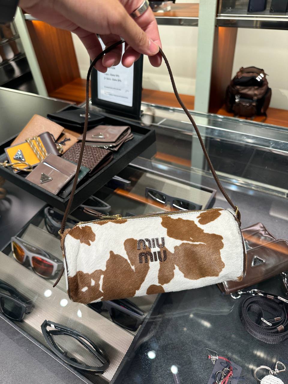 Cow Print Haircalf Mini Bag