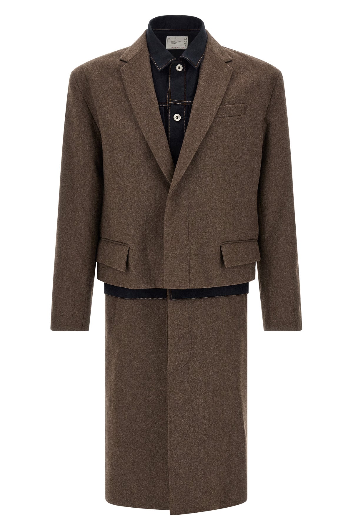 'Wool Flannel x Denim Coat' coat