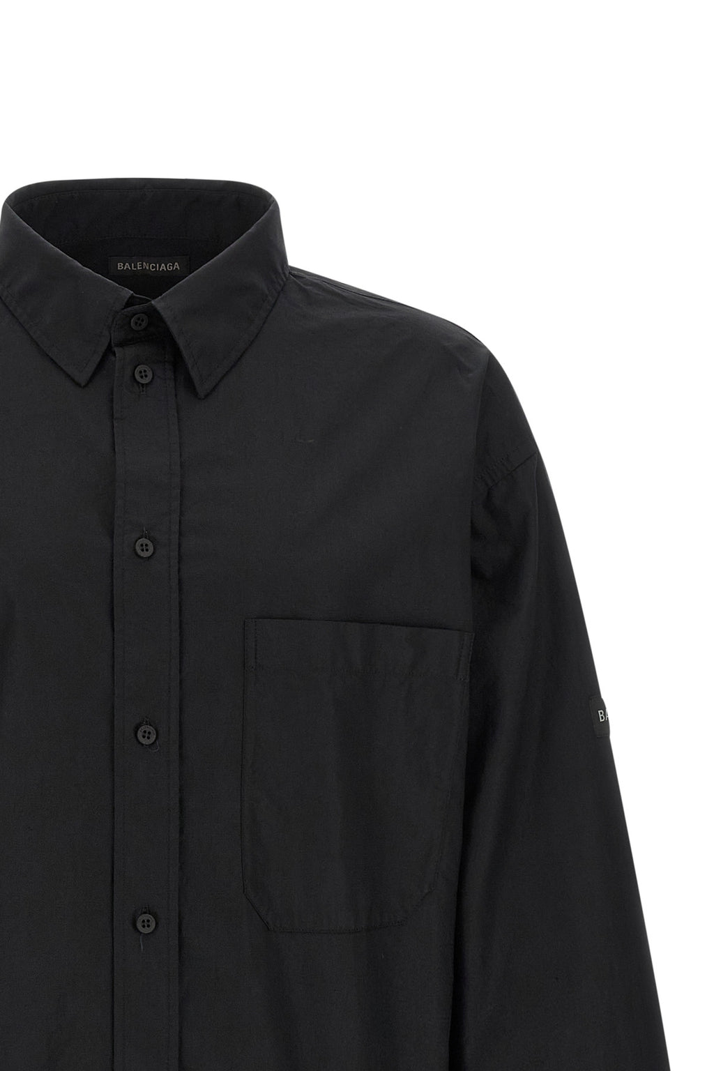 BALENCIAGA Logo patch shirt For Men 100% cotton