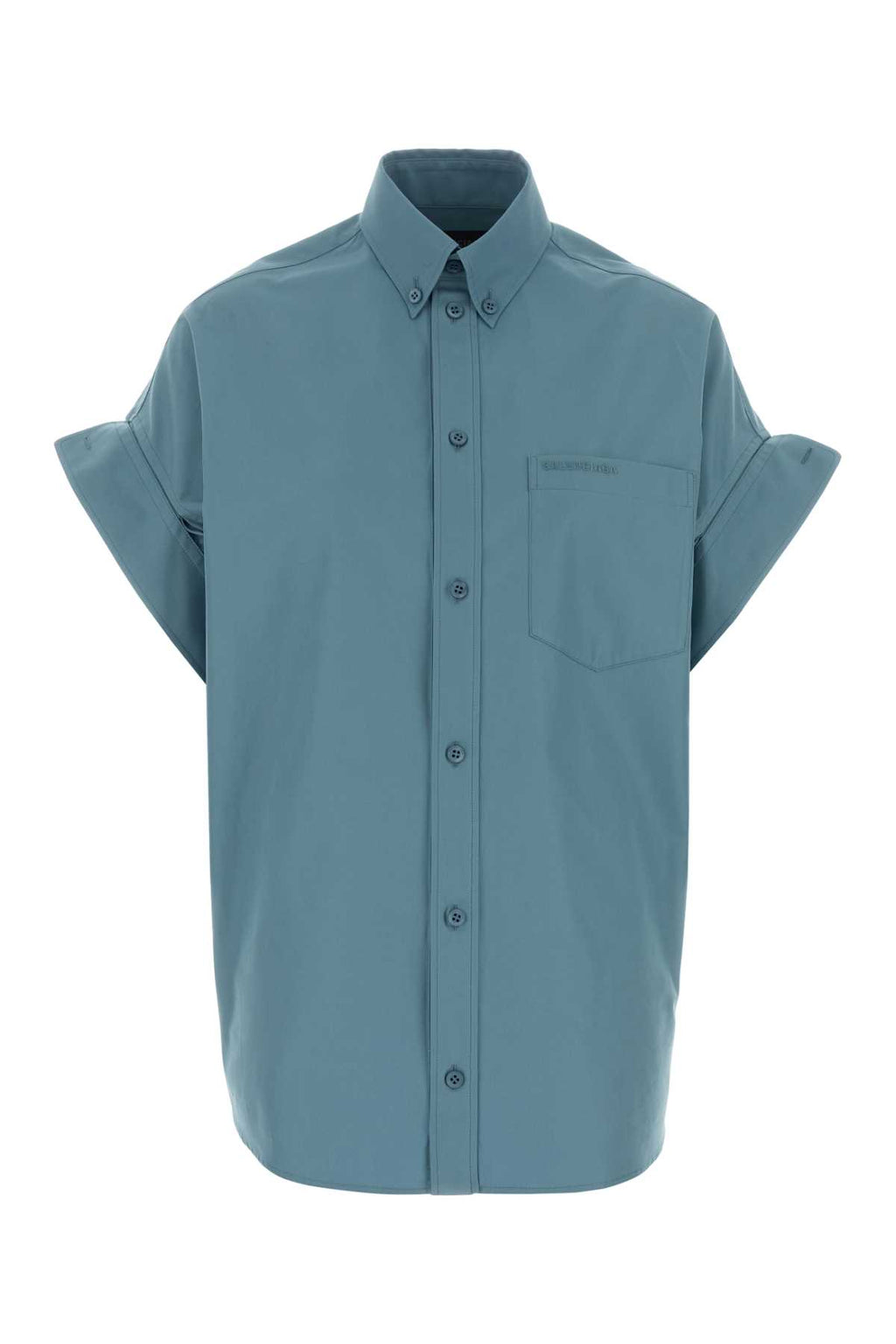 BALENCIAGA TUCKED SLEEVE SHIRT For Women Exterior: 100% Cotton