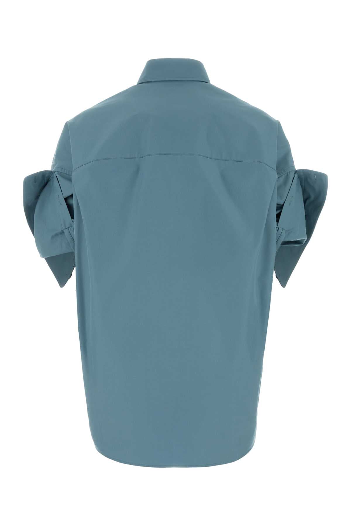 BALENCIAGA TUCKED SLEEVE SHIRT For Women Exterior: 100% Cotton