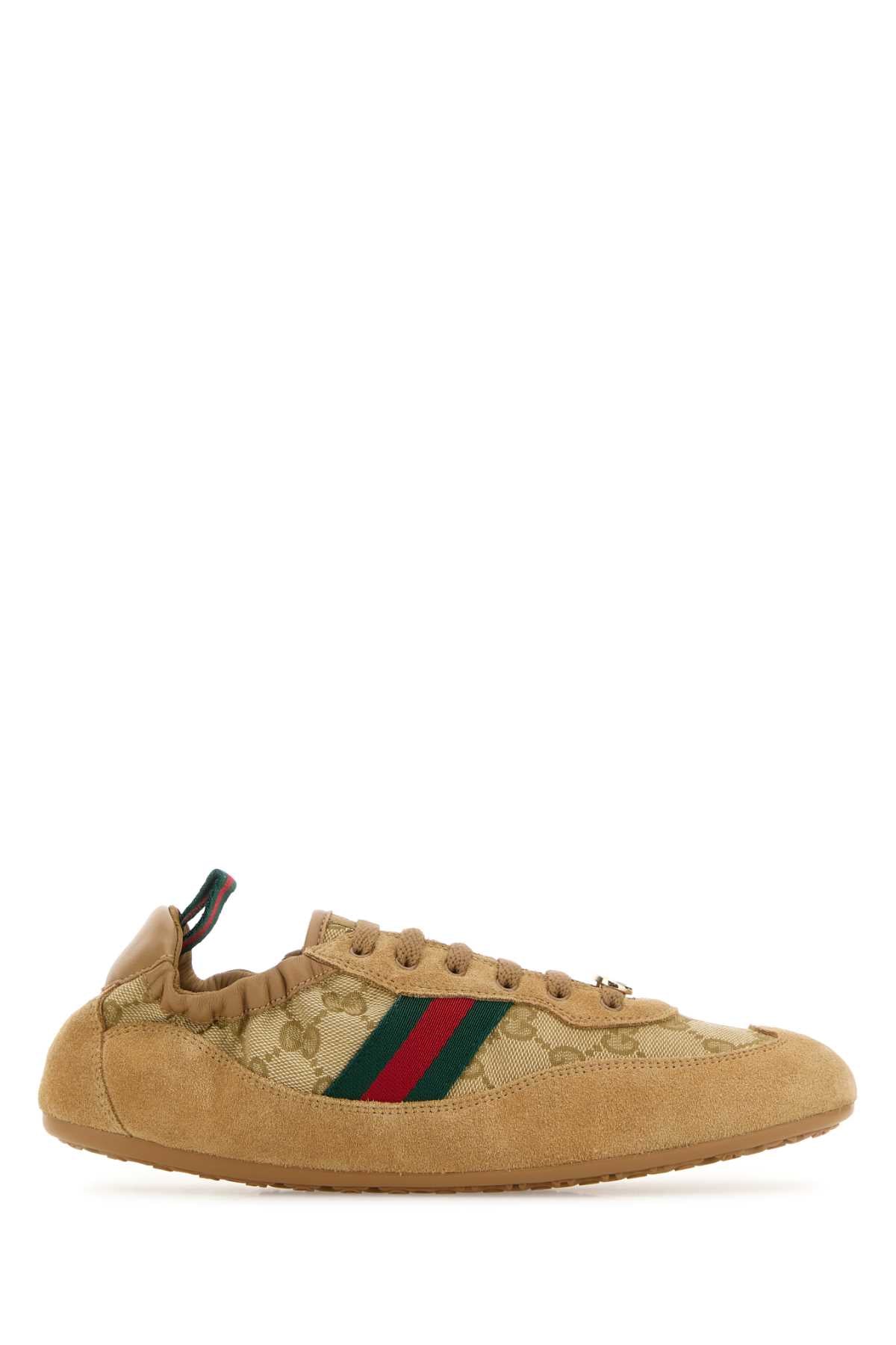 GUCCI LEATHER UPPER AND RUBBER SOLE SNEAKER For Women Exterior: 100% Fabric 100% Suede Interior: 100% Fabric Sole: Rubber