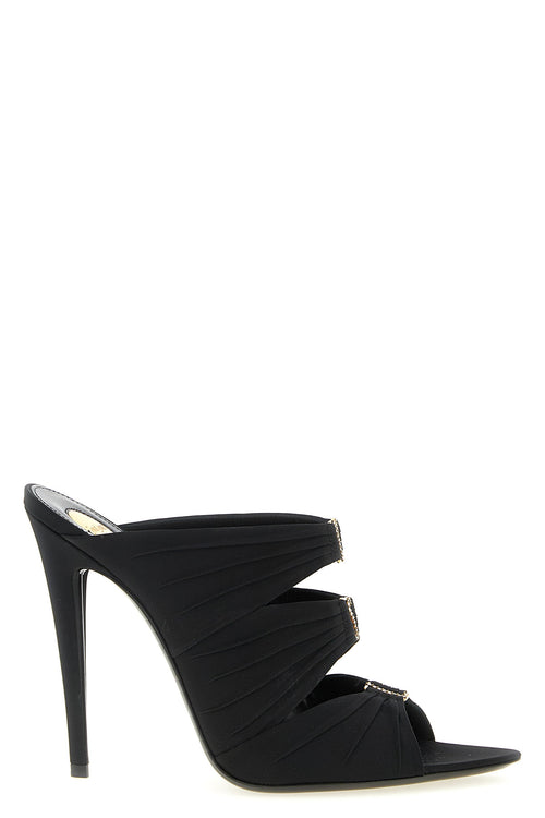 SAINT LAURENT 'Emilie' mules For Women 84% viscose, 16% acrylic