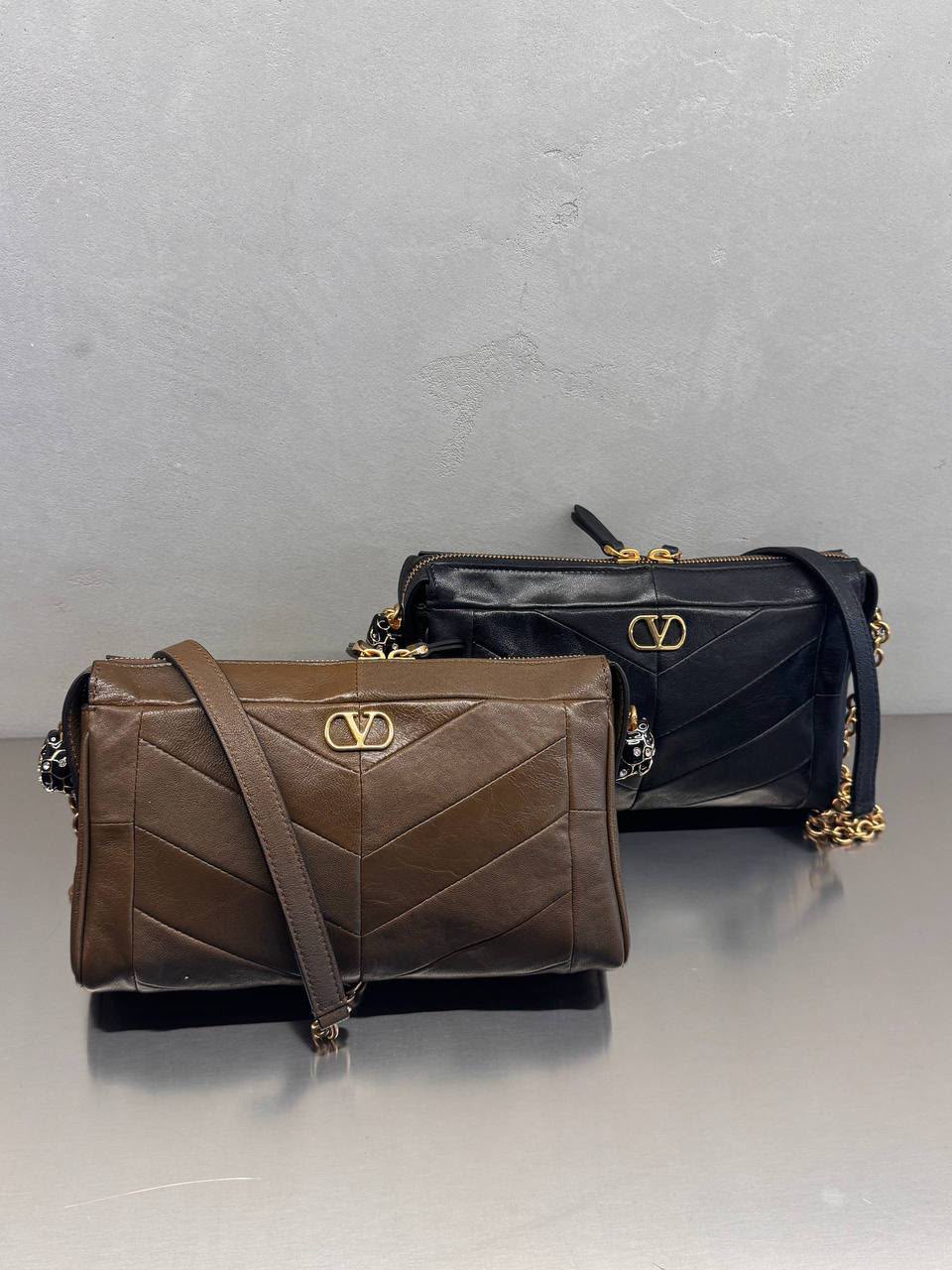 VLogo Signature Quilted Leather Shoulder Bag