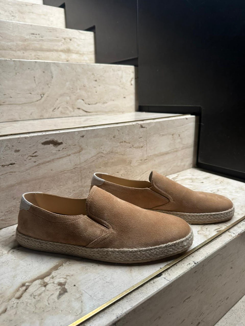 Suede Espadrille Slip-On Sneakers