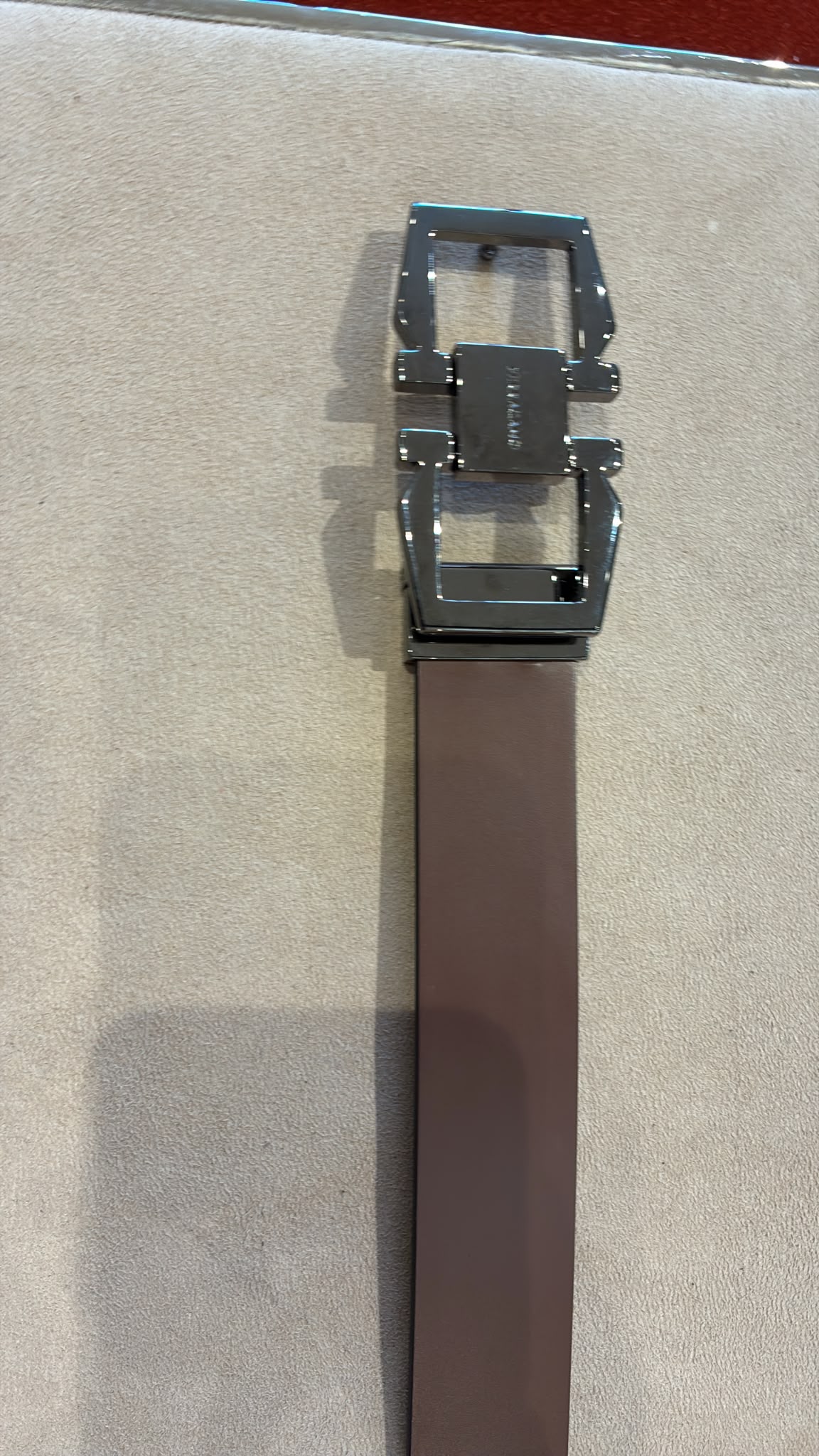 Reversible Leather Belt with Logo Buckle