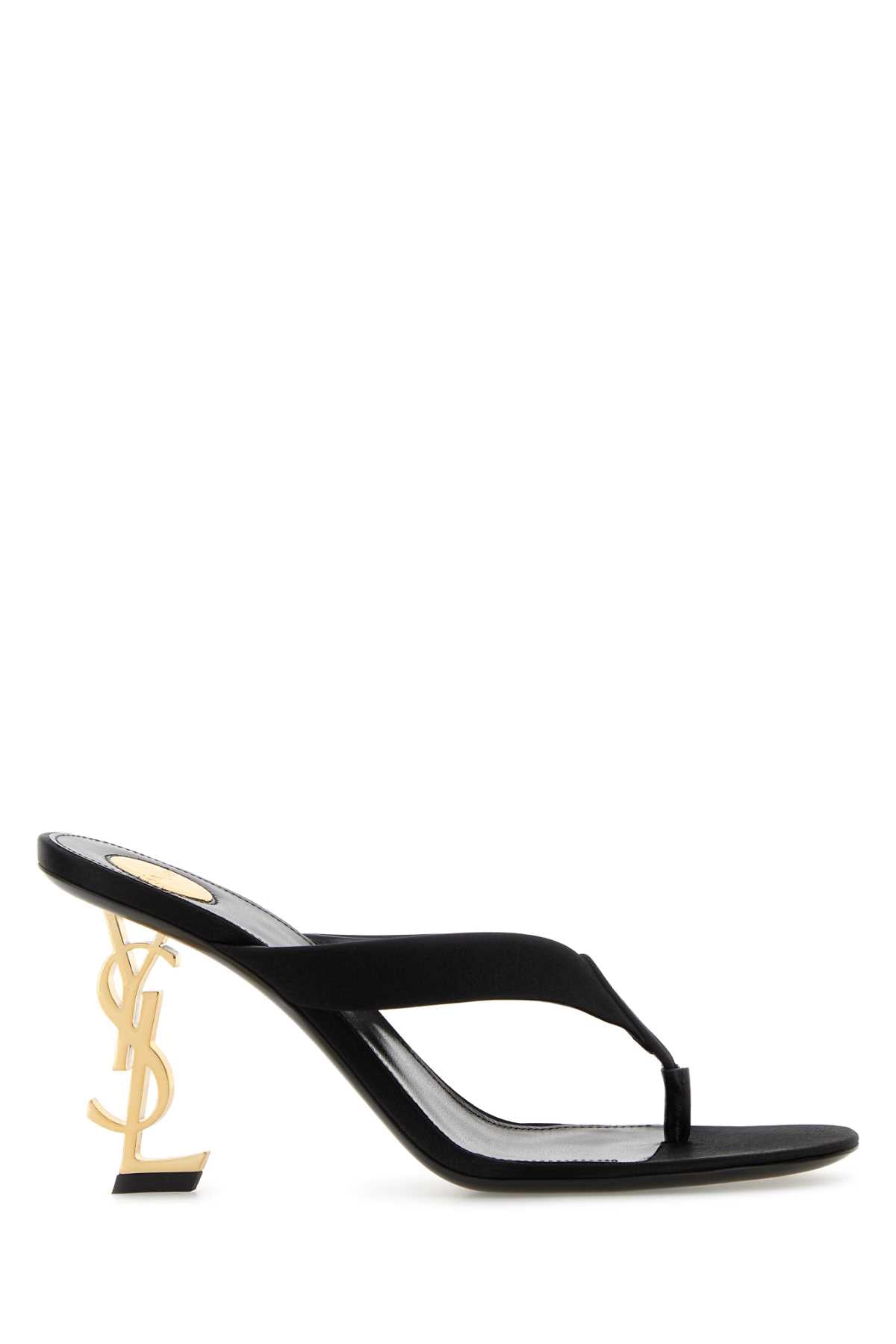 SAINT LAURENT OPYUM 85 SAN For Women Exterior: 100% Fabric Interior: 100% Leather Sole: Leather
