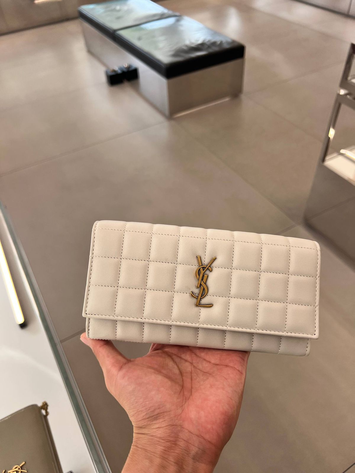 Gaby Long Wallet in Quilted Lambskin