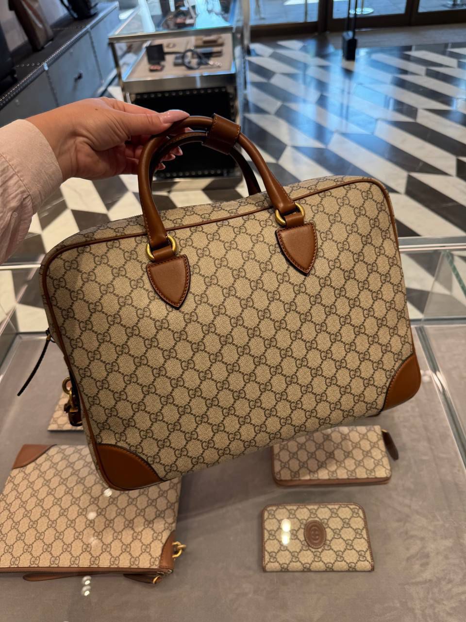 Ophidia GG Medium Briefcase