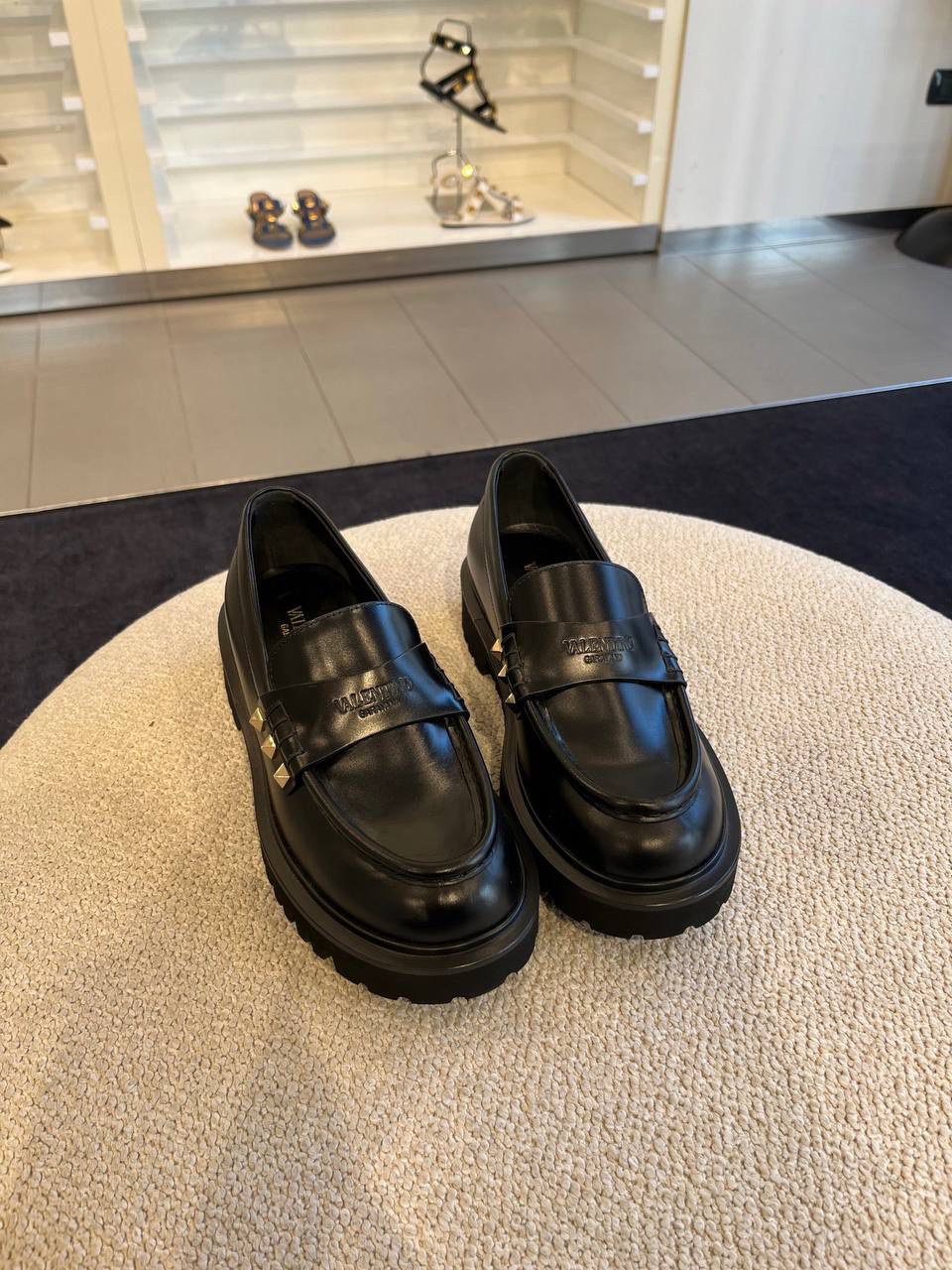 Rockstud Leather Loafer