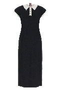 Polo dress with intarsia and RWB detail