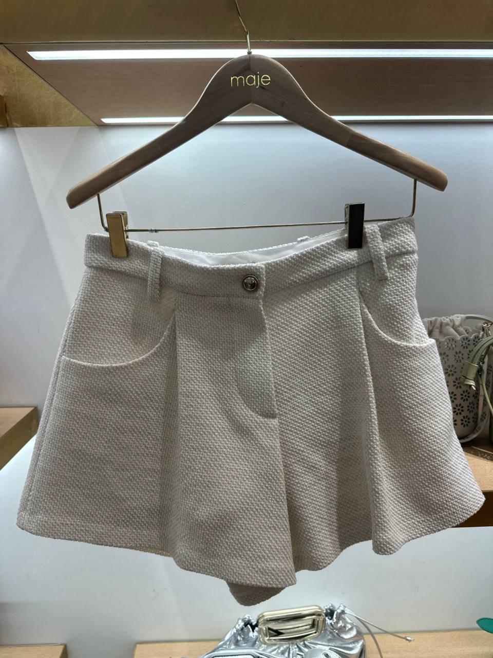 Tweed-style shorts with pockets