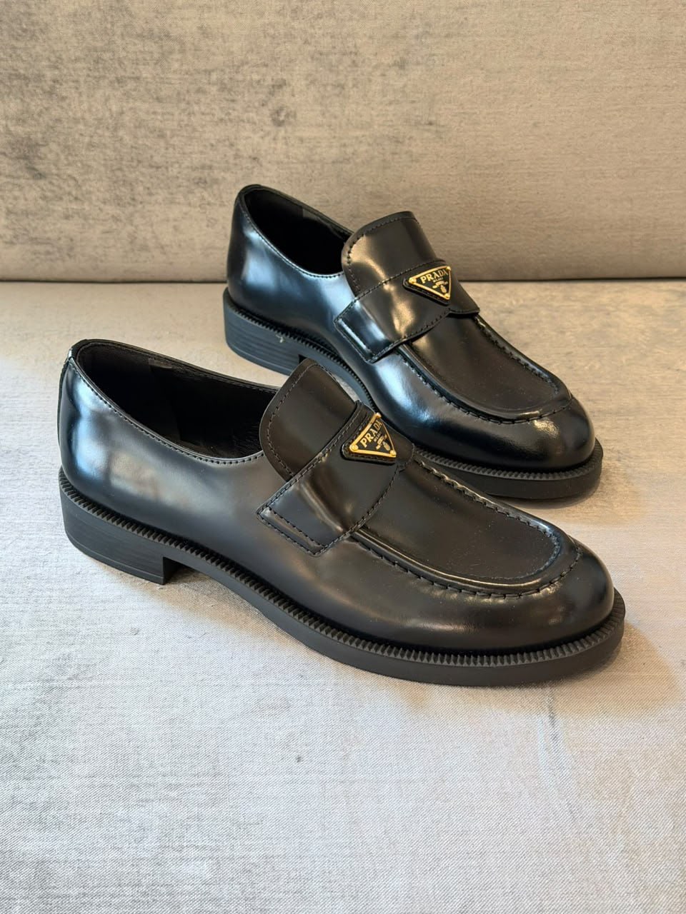 Brushed Leather Loafers