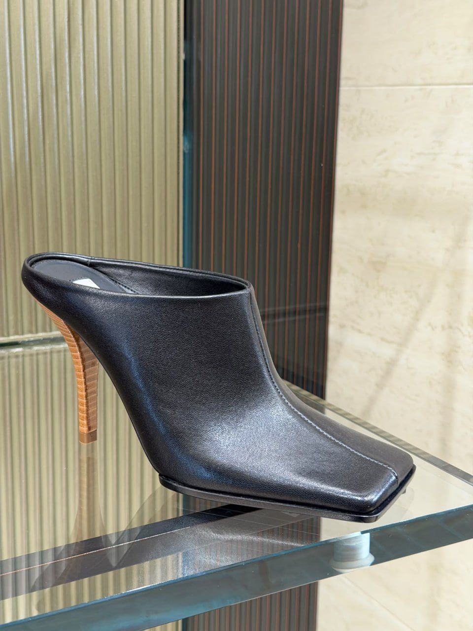 Suede Wedge Mules