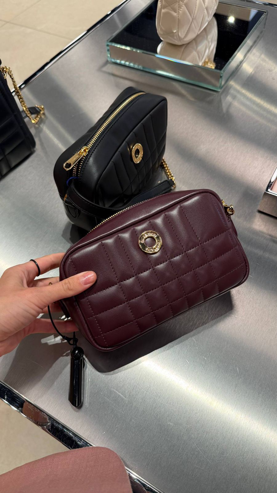 Burberry Small Quilted Leather Camera Bag