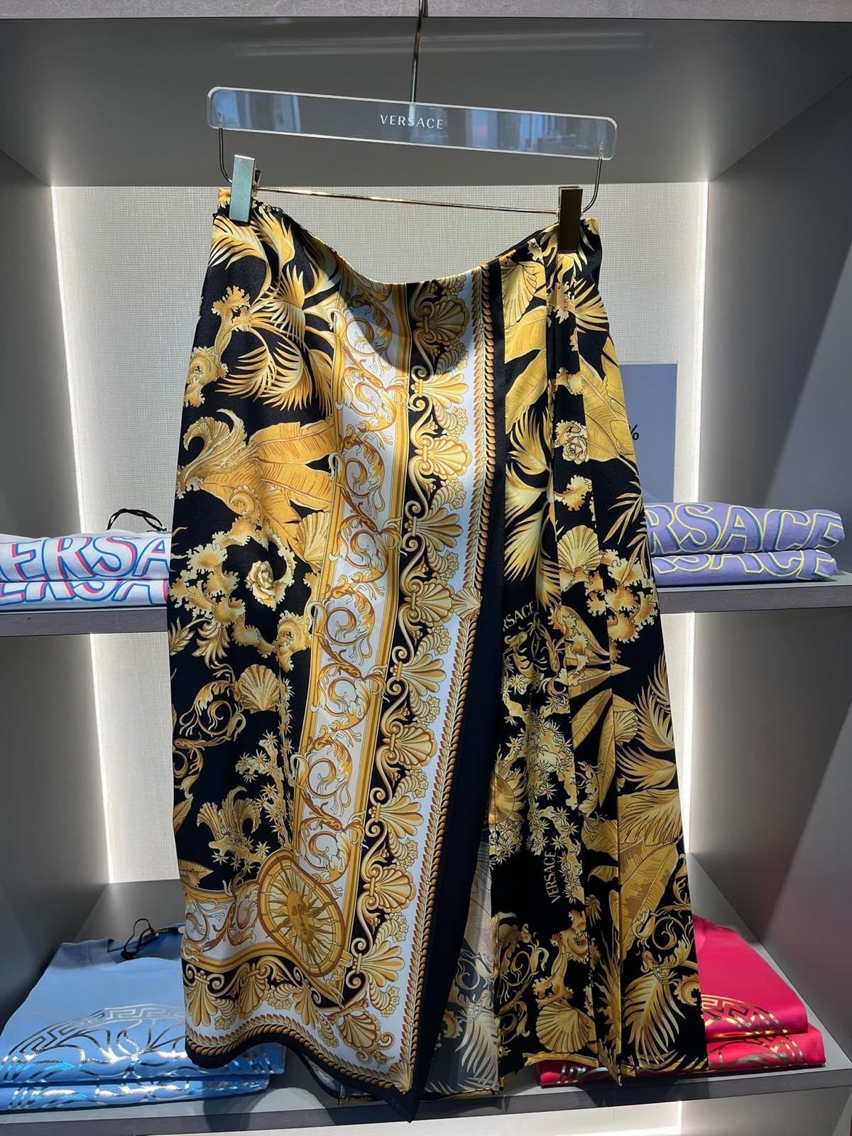 Barocco Print Wrap Skirt