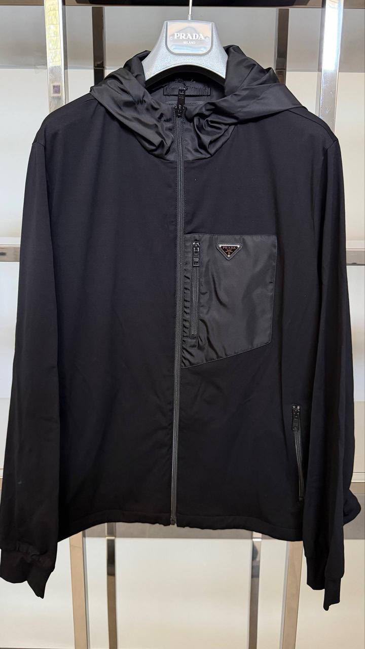 Technical Fabric Hooded Jacket