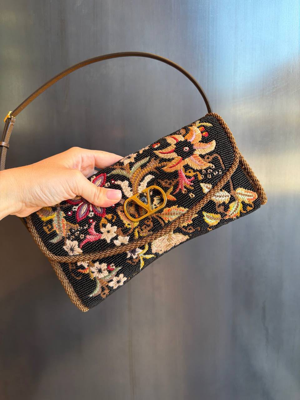 Garavani VLogo Signature Beaded Shoulder Bag