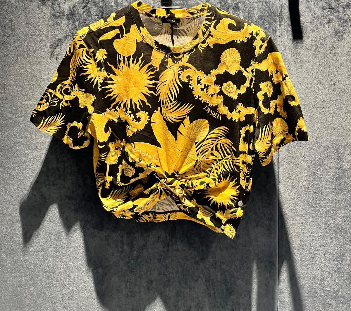 Sun-Print Knot-Front T-Shirt