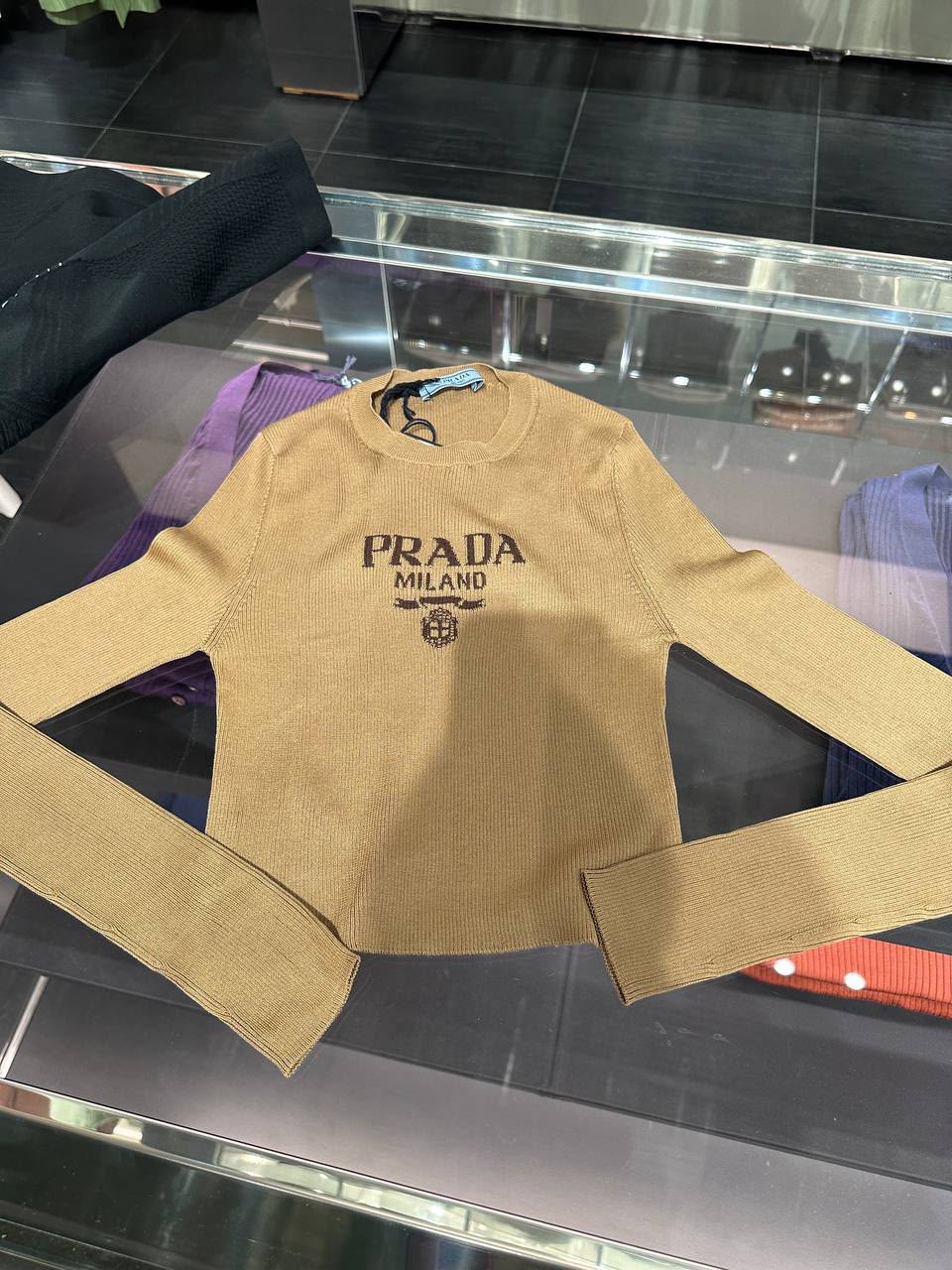 Logo-Embroidered Ribbed Knit Sweater