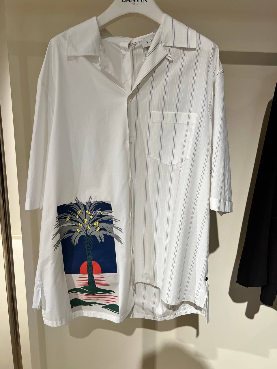 Palm Tree Print Short-Sleeve Shirt