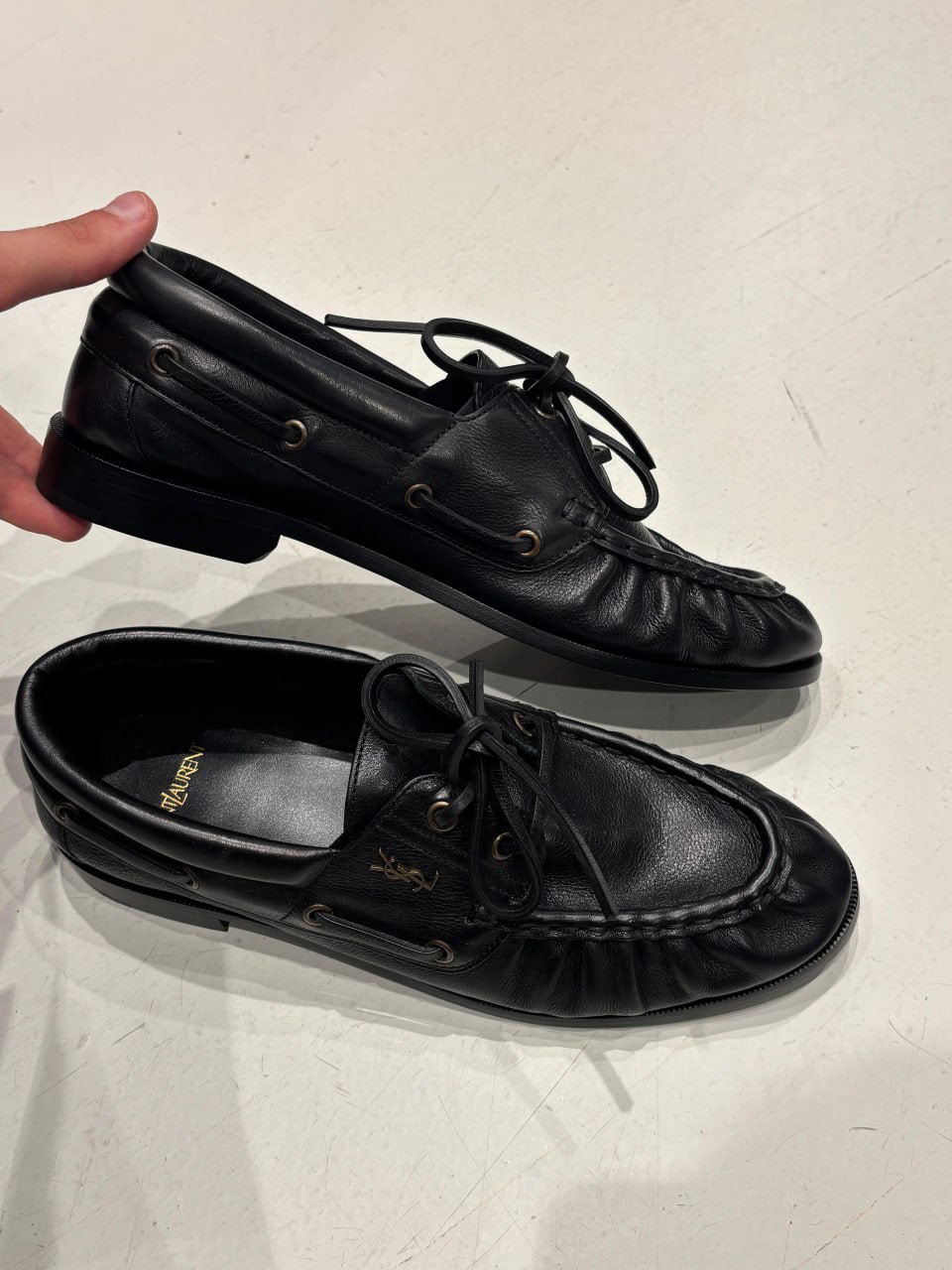 Boat Shoes in Smooth Leather
