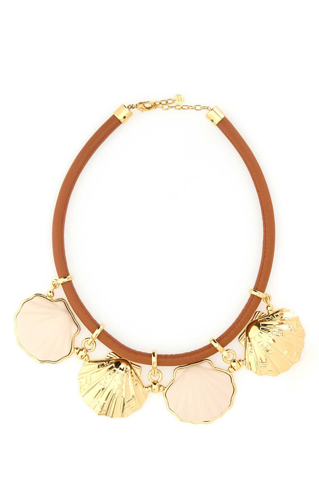FENDI COLLANA VONGOLE For Women Exterior: 100% Lamb 100% Metal Finishing color: Gold