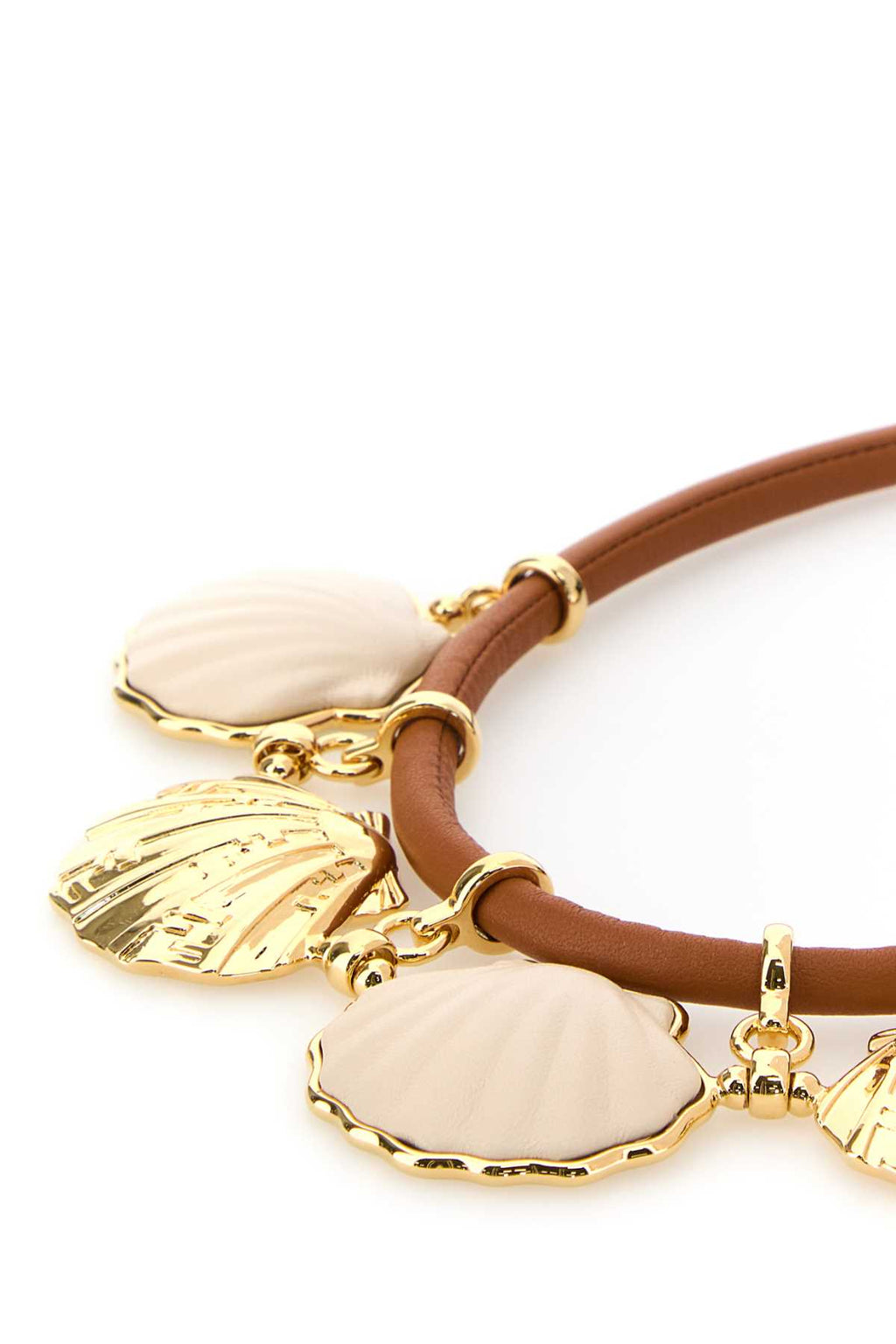FENDI COLLANA VONGOLE For Women Exterior: 100% Lamb 100% Metal Finishing color: Gold
