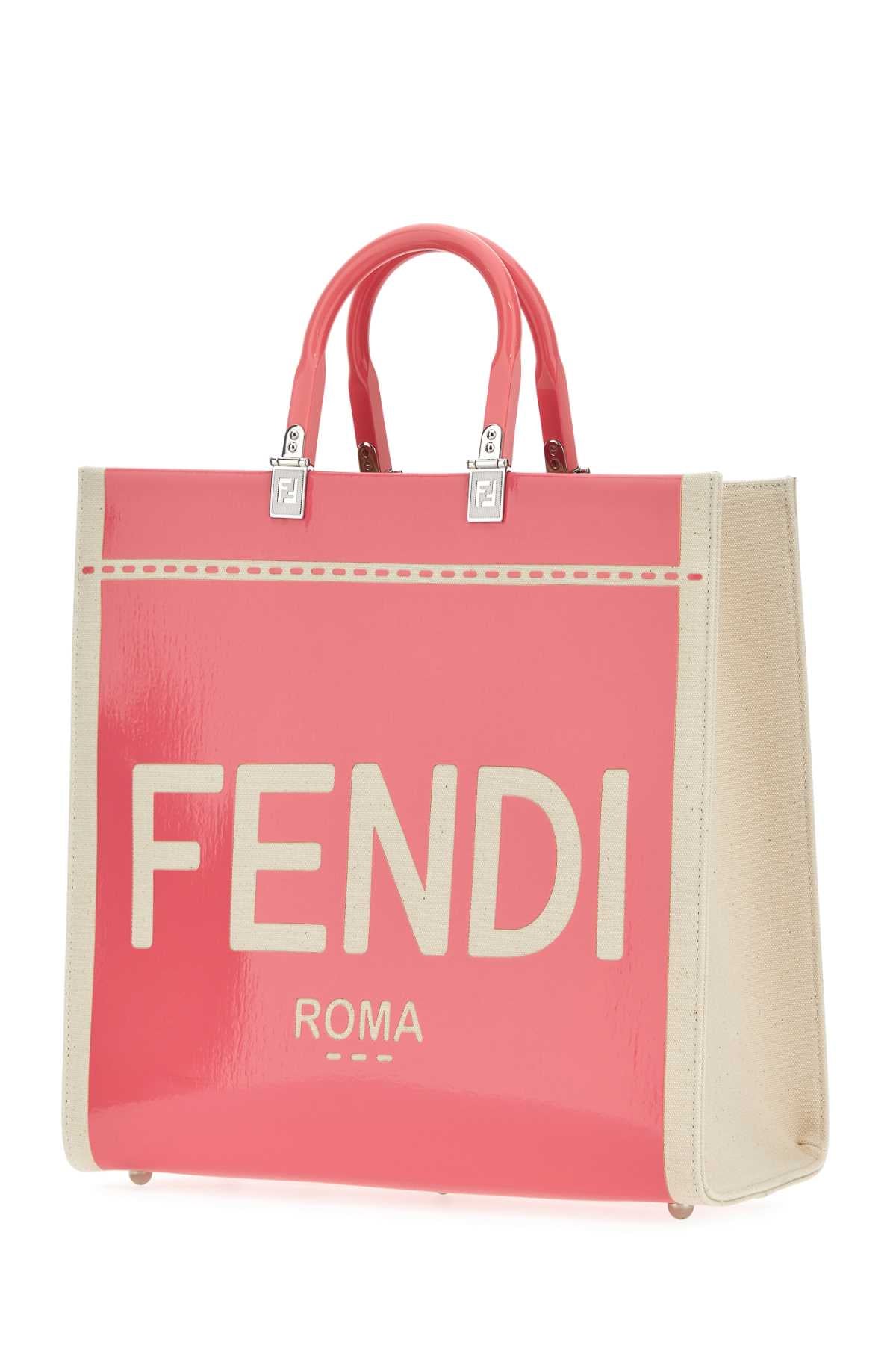 FENDI BORSA For Women Exterior: 60% Cotton 25% Nylon 15% Polyurethane Lining: 100% Cotton Finishing: Silver metal