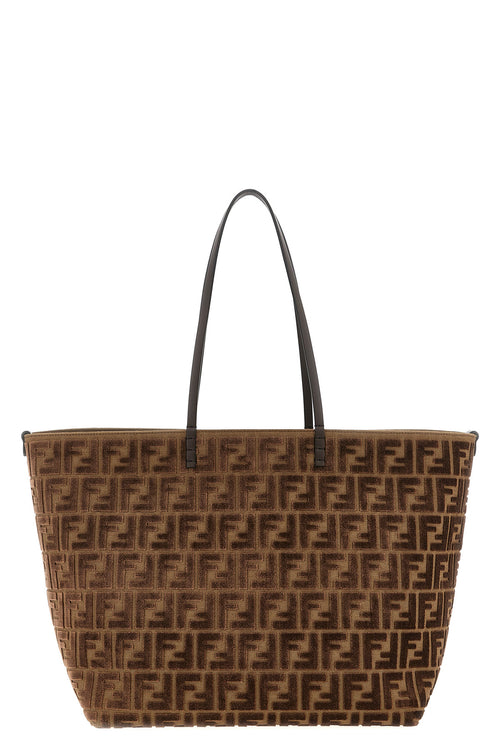 FENDI 'Roll Large' reversible shopping bag For Women 39% polyester 35% cotton 25% viscose 1% af