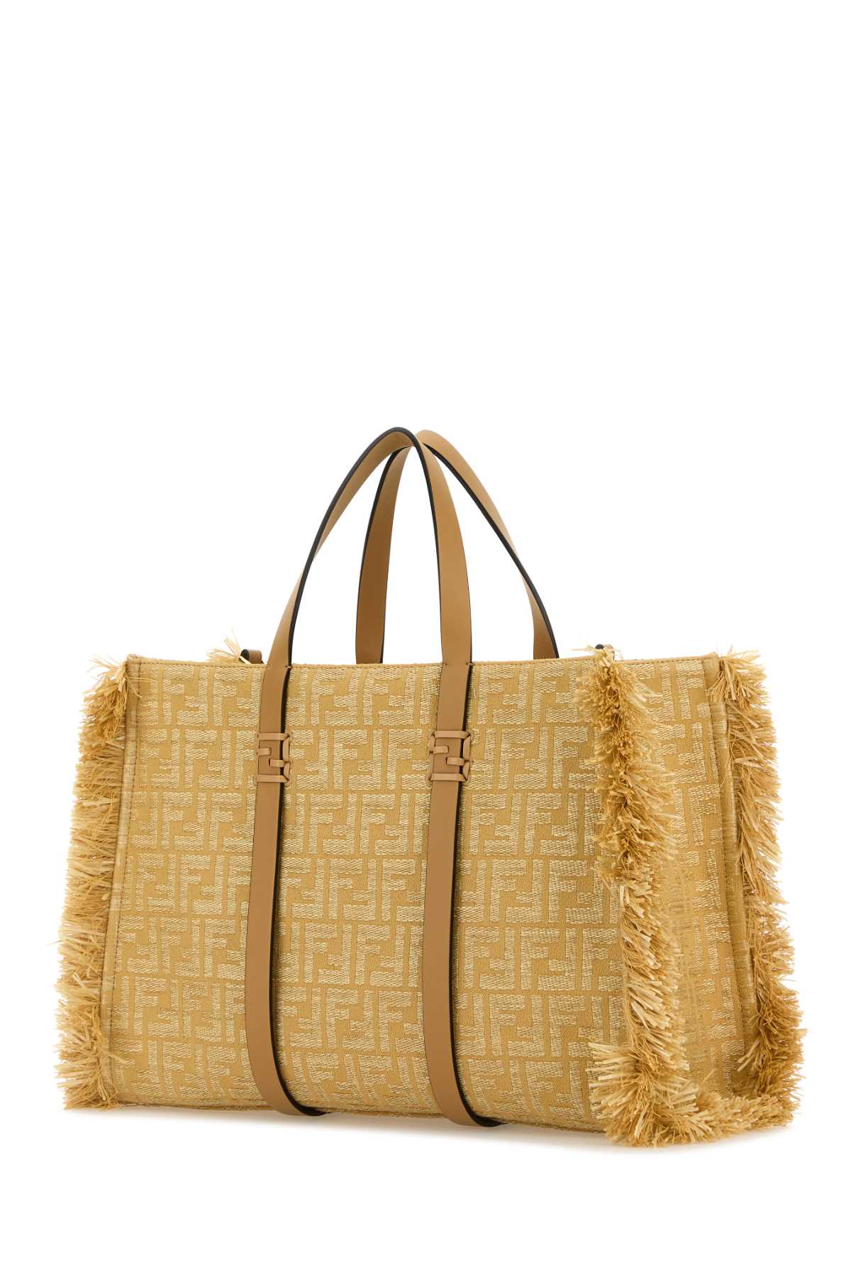 FENDI CITY TOTE PAGLIA FF/VITE For Women Exterior: 100% Fabric Lining: 100% Fabric Finishing: Platinum