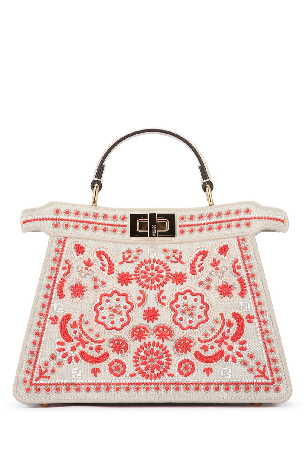 FENDI PEEKABOO ISeeU CANVAS RICAMO For Women 100% LEATHER