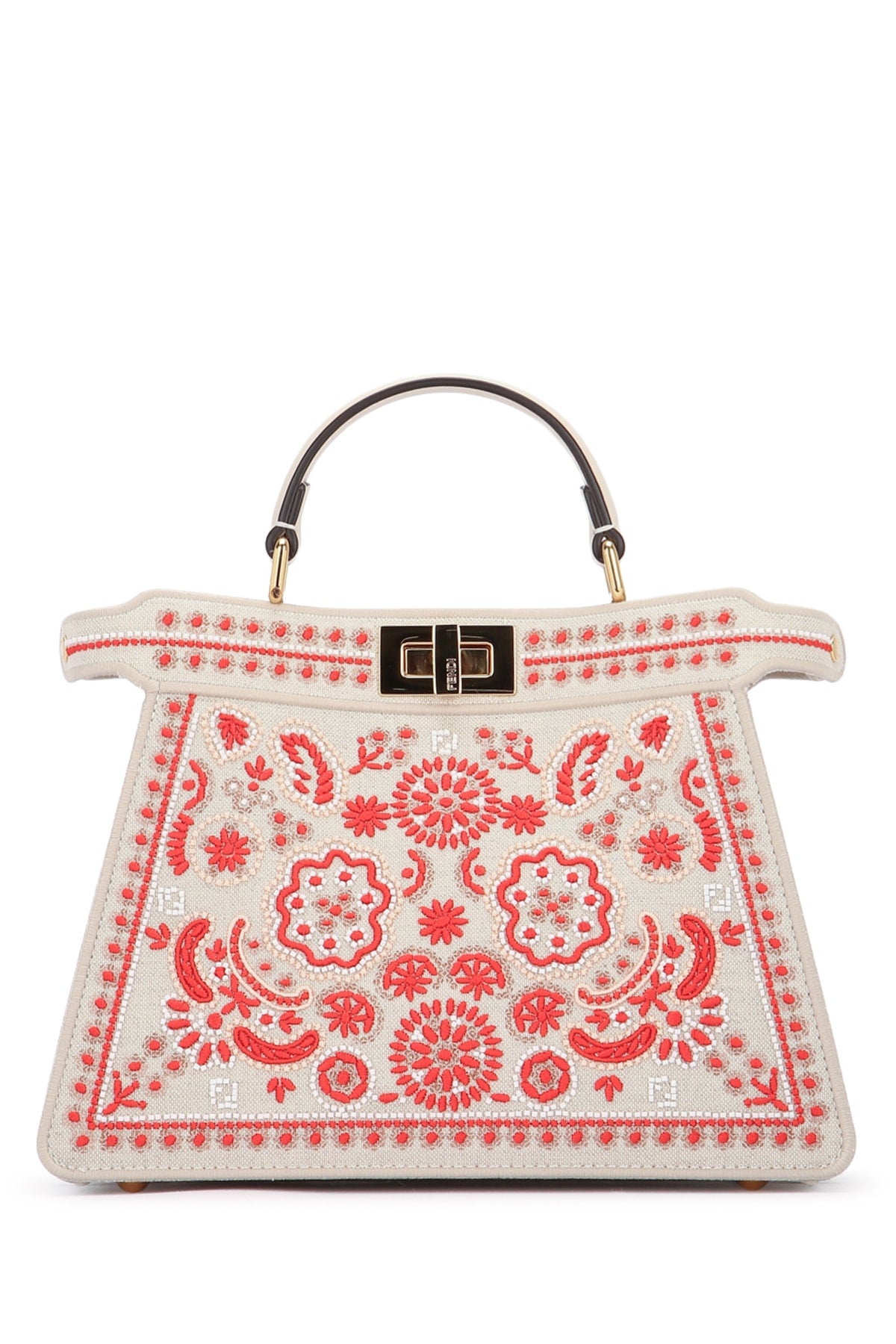 FENDI PEEKABOO ISeeU CANVAS RICAMO For Women 100% LEATHER